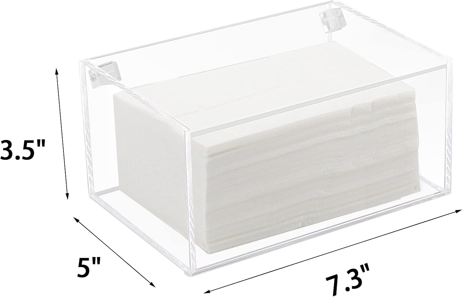 Aldernest Acrylic Dryer Laundry Sheet Holder Dispenser Clear Container Box with Lid, 0.49 kg