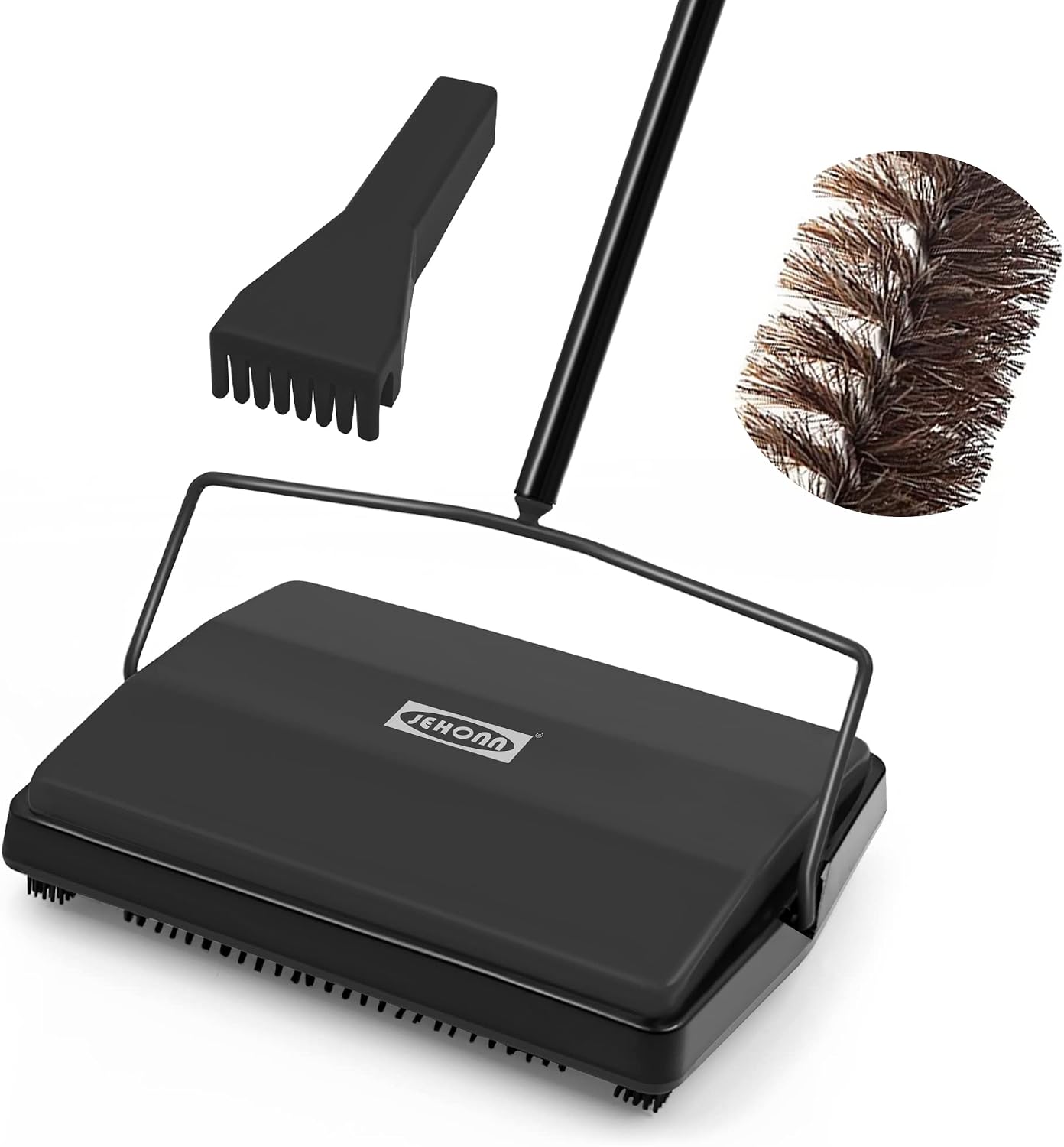 Elmgate Carpet Floor Sweeper Manual with Horsehair, 3 pounds