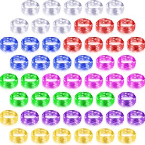 Tanglewick 50 Pack LED Fairy Lights Battery Operated 3 Modes, Colorful Color