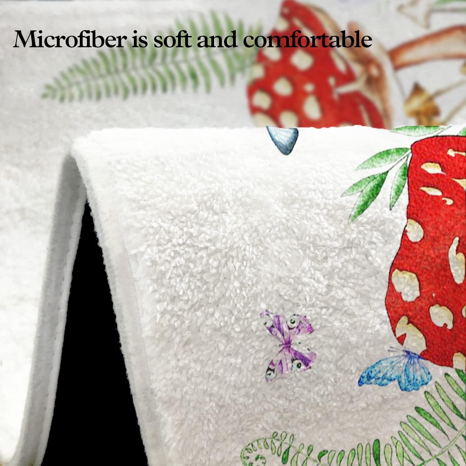Aldernest Mushroom Imitation Cashmere Bathroom Mat Rug - Rubber Non-Slip Absorbent Soft Bathroom Rug for Tub Shower Sink, 17" W x 27" L