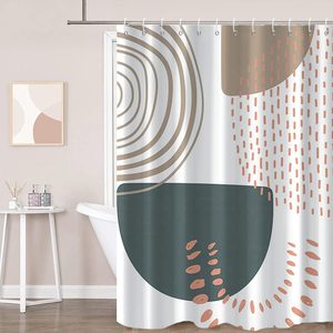 Ashenby Boho Shower Curtain, 11.68 ounces, 60"W x 72"L (Pack of 1), Beige