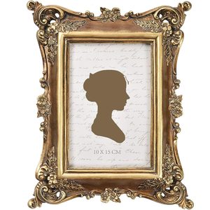 Aldernest Vintage Picture Frame 4x6 Inch, Luxury Antique Photo Frames with Glass Front, 560 g, Bronze Gold