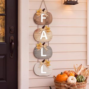 Aldernest Fall Porch Sign Wooden Hanging Farmhouse, Classic Color, Pumpkin, 10.4 ounces, 21 x 18 x 0.5 cm / 8.3 x 7.1 x 0.2 inches