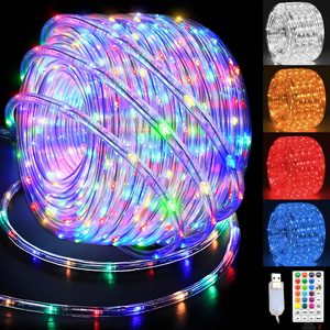Fernhollow LED Rope Lights Indoor with USB Powered, 0.4 kg, 66 Feet