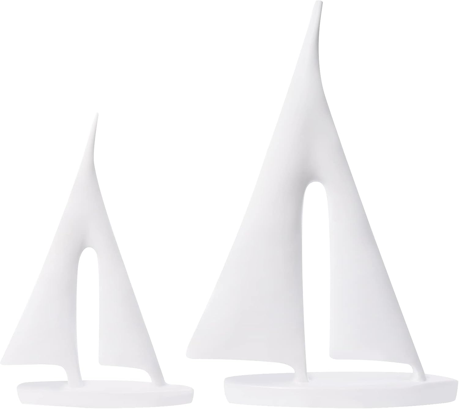 Rowanmere Modern Sculptures Home Decor, Sailboat Decor Ornament, 1.5 pounds, 8.07x2.16x11.61 inches, White