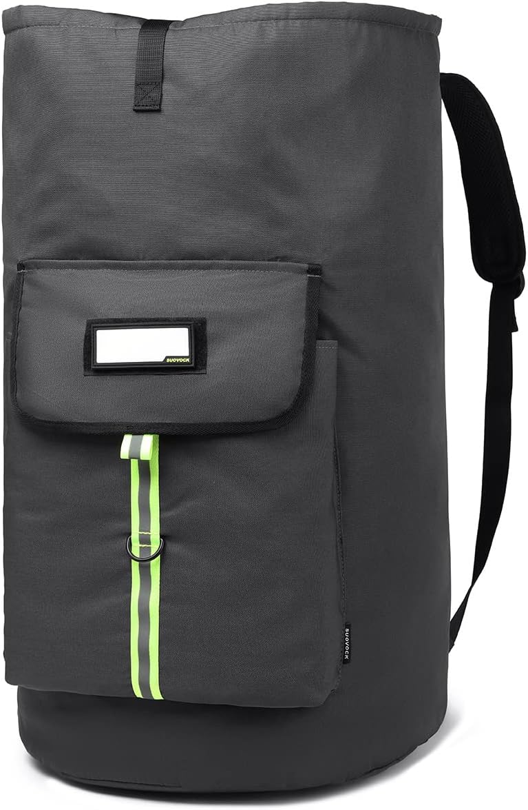 Aldernest Laundry backpack, laundry bag for dorm, laundry bags, heavy duty laundry bags, 1.1 pounds, X-Large, Charcoal Grey Laundry Bag With Straps