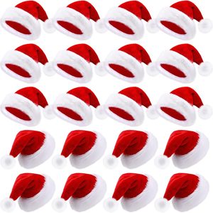 Aldernest 20 Pcs Santa Hats Bulk for Adults, Red, Classic, 3.3 pounds, approx. 30 x 45 cm/ 11.8 x 17.7 inches