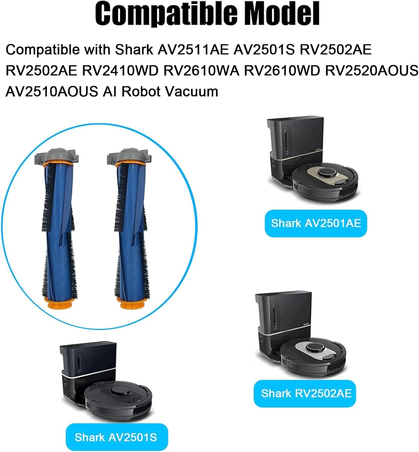Aldernest Replacement Parts Roller Brush for Shark AI AV2511AE AV2501S AV2501AE RV2502AE RV2410WD RV2610WA RV2610WD RV2620WD RV2520AOUS AV2510AOUS