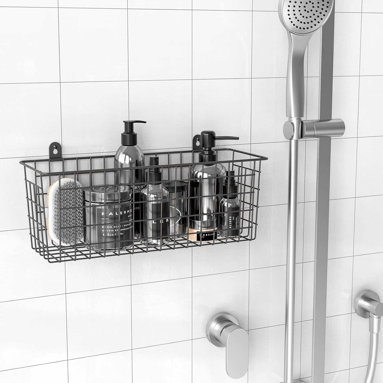 Barleyfield Wire Basket 2-Pack Hanging Wall Organizer Cabinet Storage Basket Wall Mounted Shelves Rustic Farmhouse Decor for Home Kitchen Bathroom