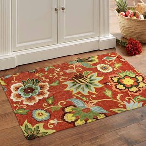 Aldernest Red Kitchen Rugs - 2'x3' Small Entryway Rug Washable Kitchen Mat, 16 ounces