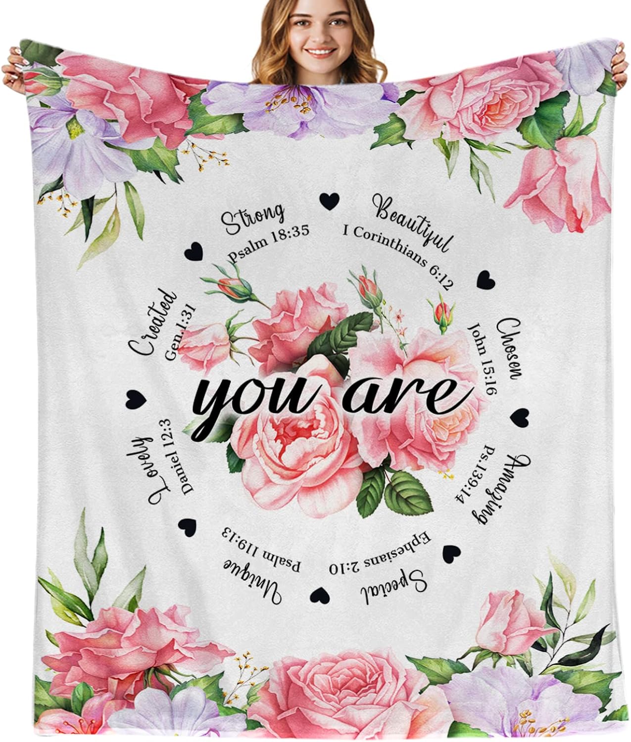 Barleyfield Christian Birthday Gifts for Women Friends Blanket 60"x50", Women Blanket Gifts