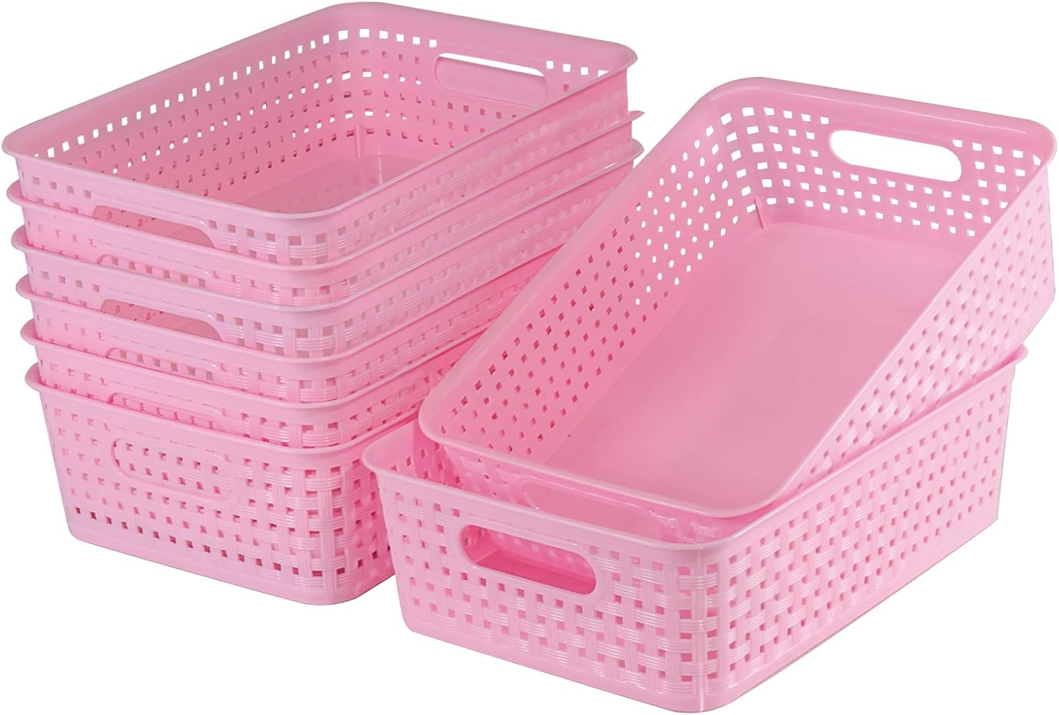 Ashenby 8 Pack Small Pantry Organization and Storage Bins - Household Organizers for Laundry Room, Bathrooms, Bedrooms, Kitchens, Cabinets