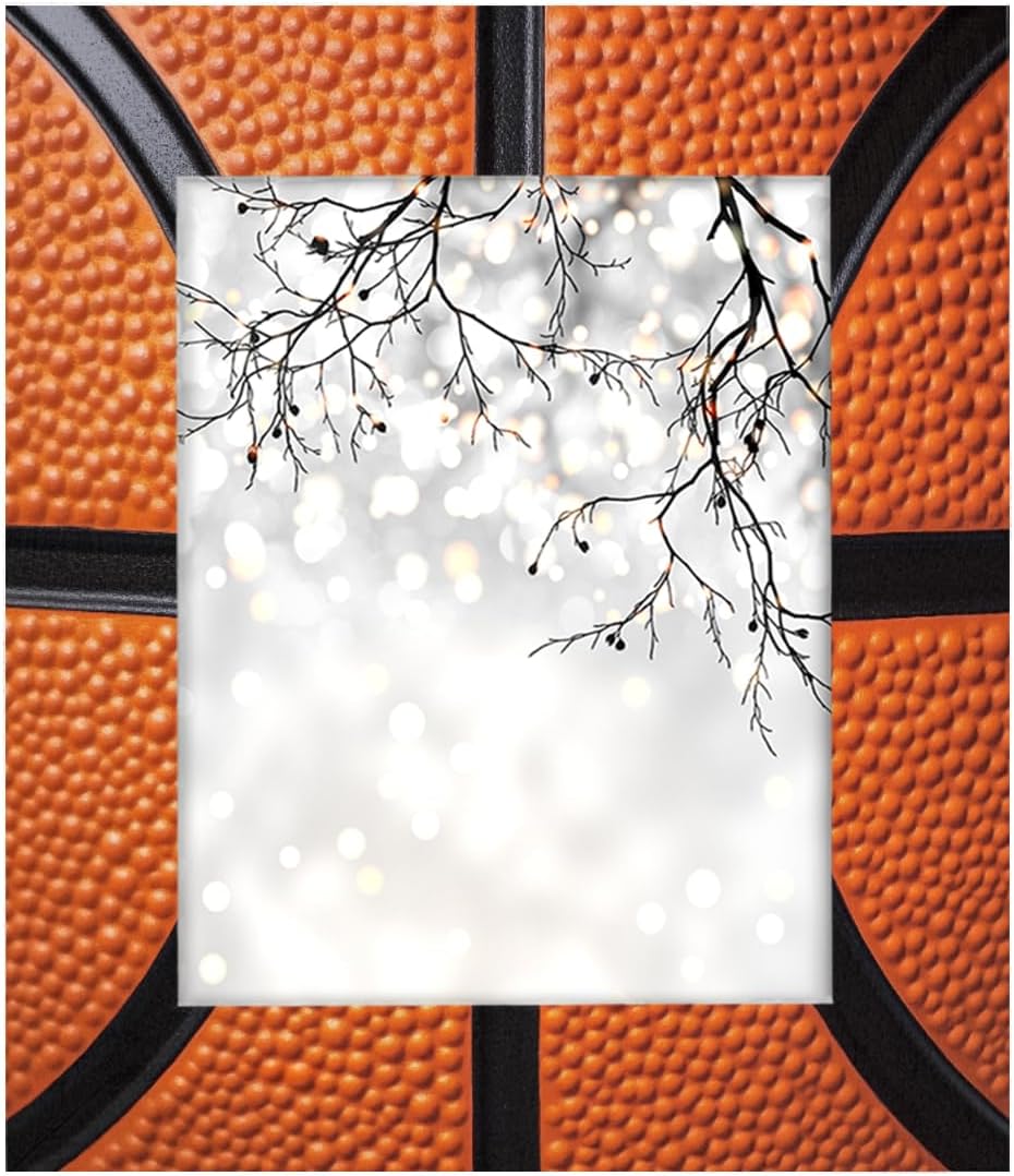 Aldernest Picture Frame Photo Frame Wood Picture Frames for Desk Tabletop Wall Collage Decor, 0.6 kg, 8x10 in, Basketball Pattern