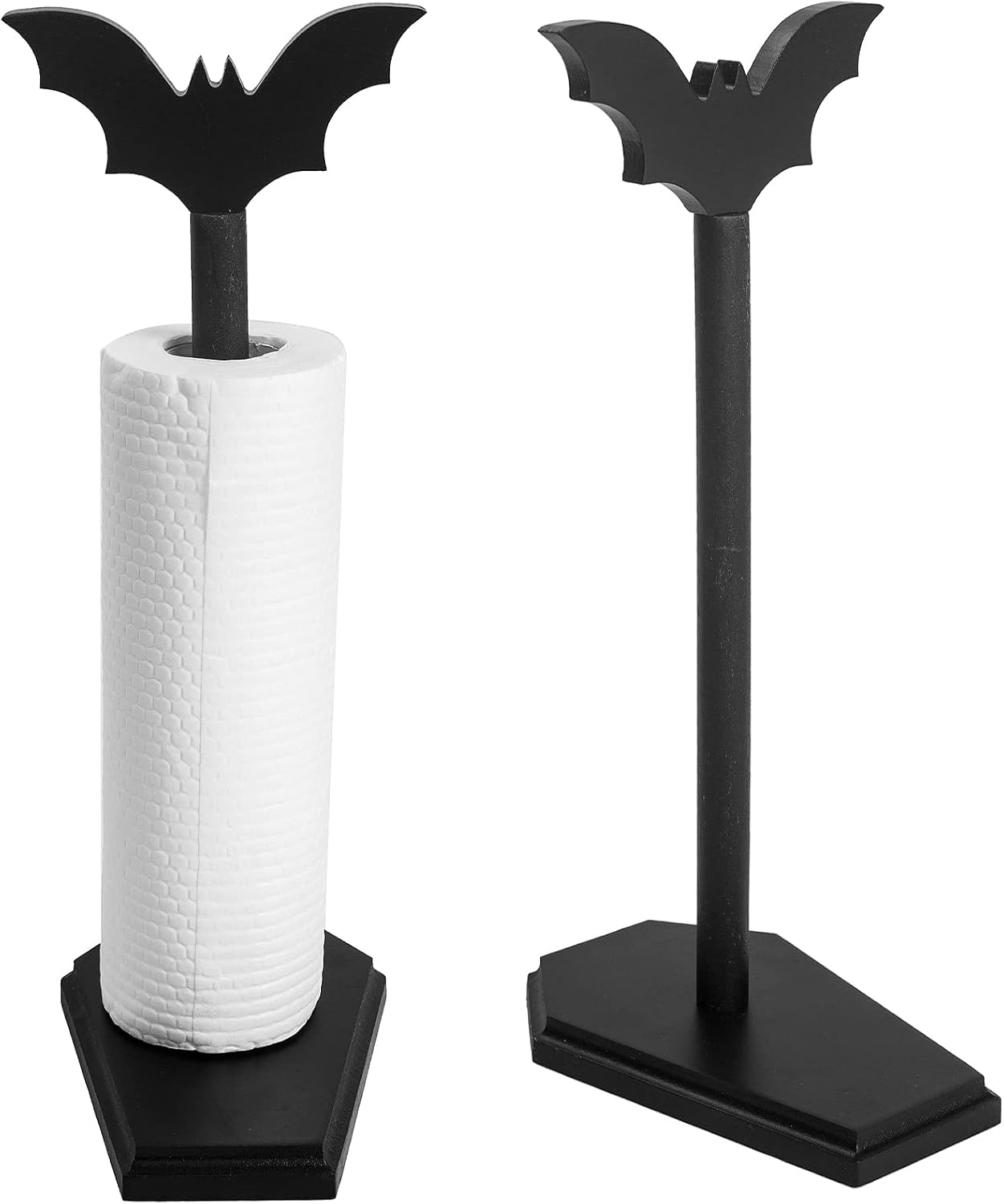 Ashenby Bat Paper Towel Holder - Halloween Decor for Kitchen and Bathroom - Gothic Home Decor for Oddities and Curiosities - Goth Accessories for