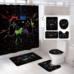 Ashenby 4 Pcs Game Shower Curtain Set, 0.7 kg, 70.9"W x 70.9"L (Pack of 4)