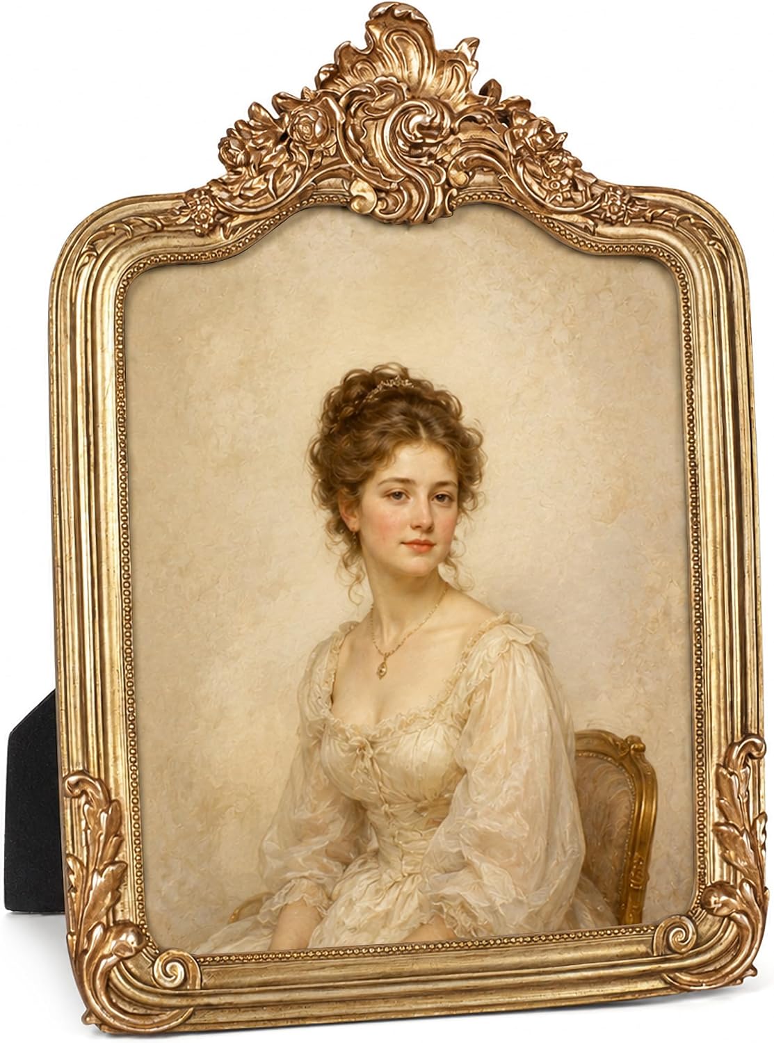 Aldernest 8x10 Inch Vintage Picture Frame, Elegant Antique Photo Frames with Glass Front, Gold