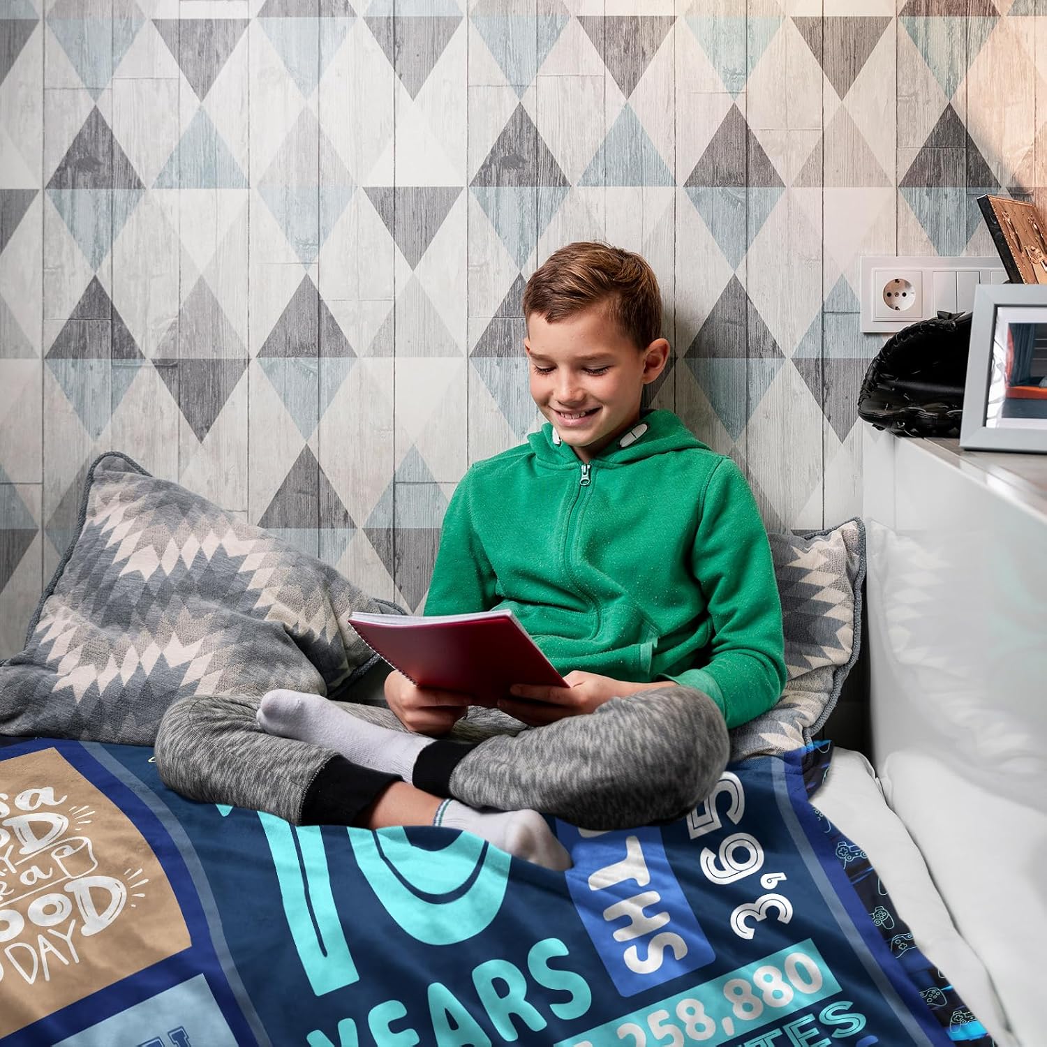 Aldernest 10 Year Old Boy Birthday Gift Soft Blanket 60" x 50"