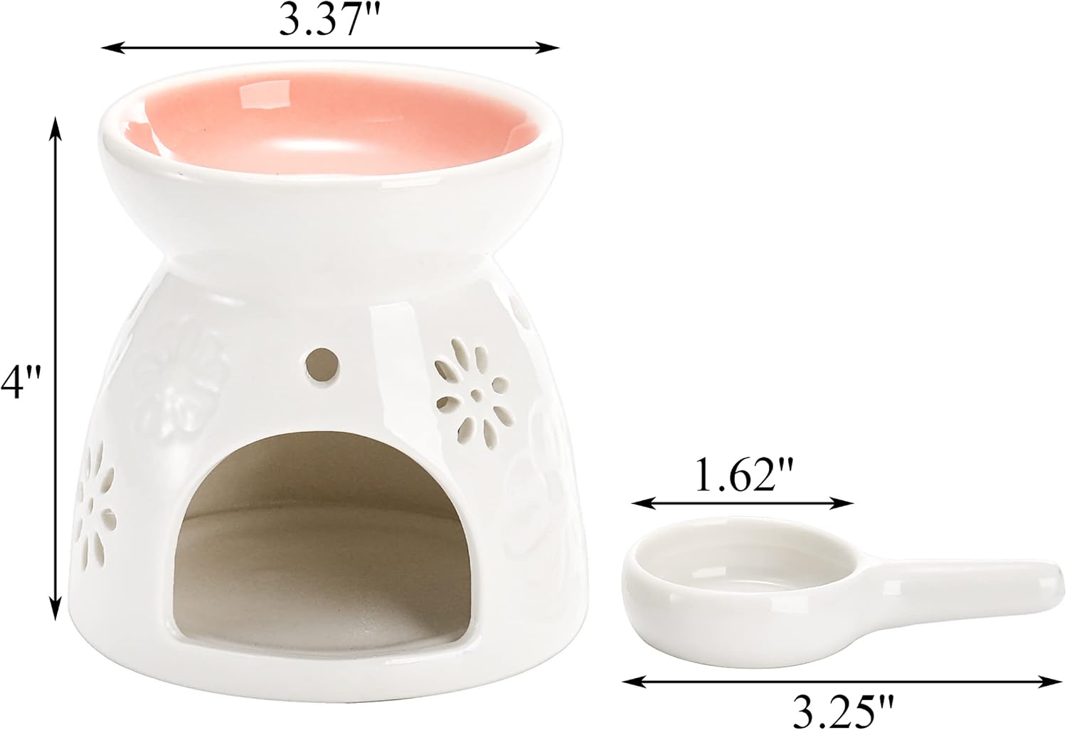 Ashenby 3 Pack Ceramic Essential Oil Burner, Pink, Blue, Green