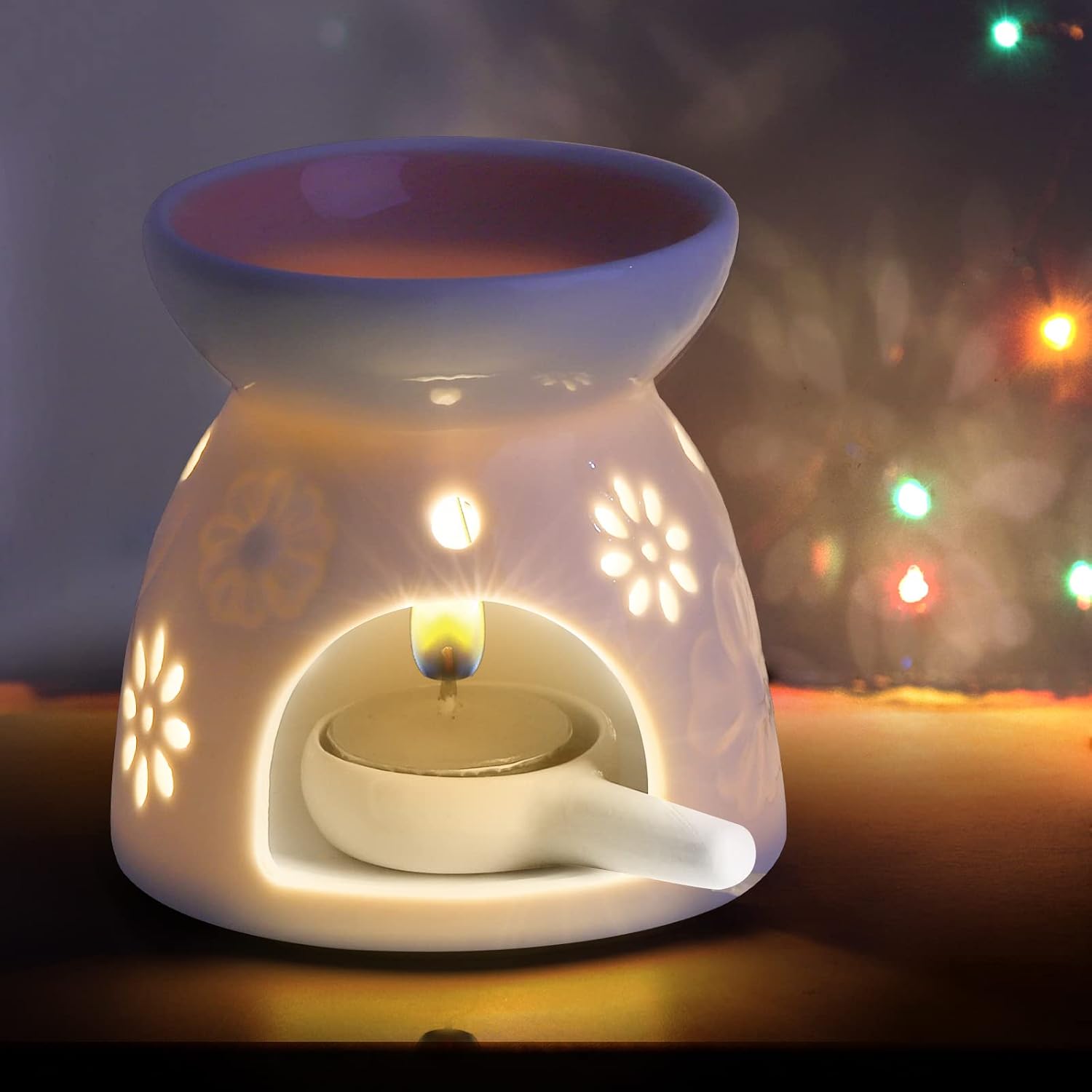 Ashenby 3 Pack Ceramic Essential Oil Burner, Pink, Blue, Green