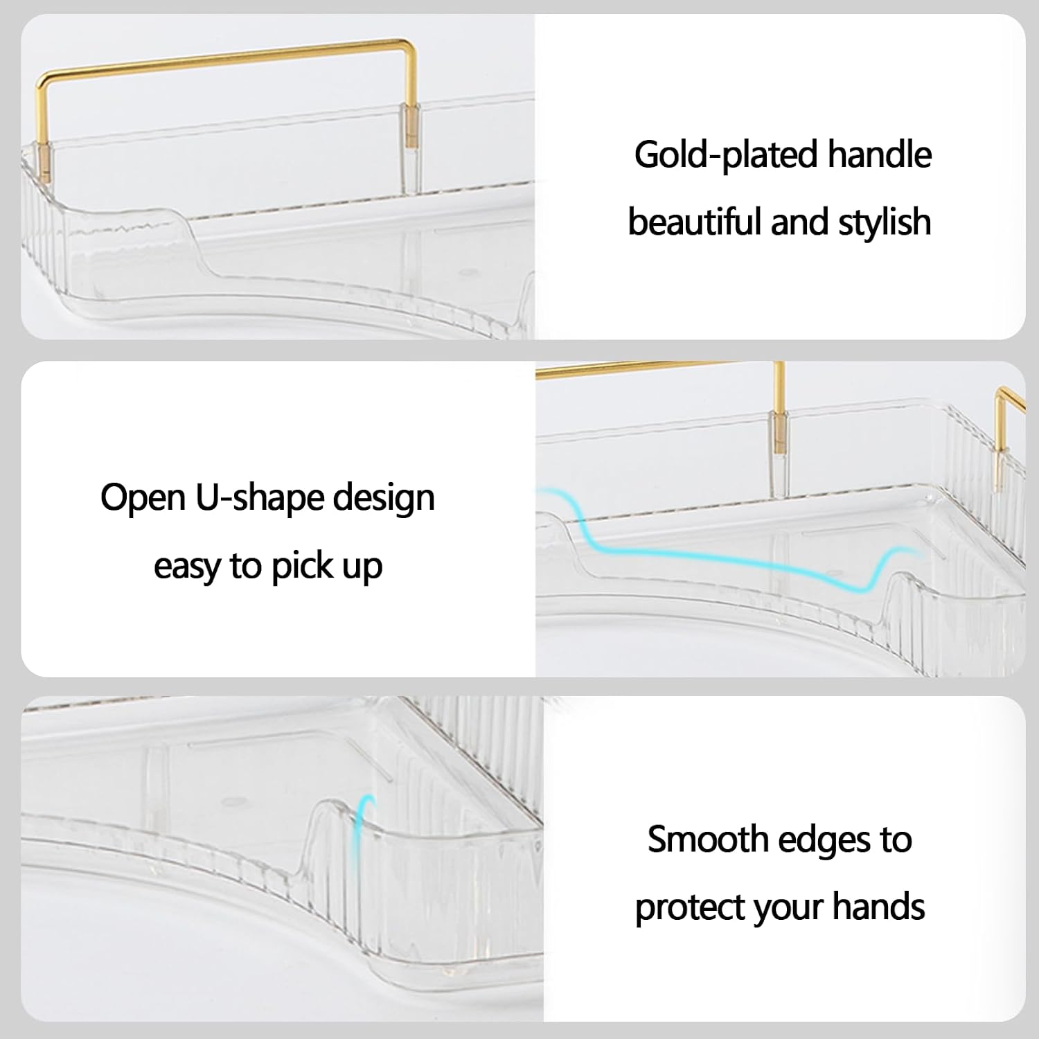Ashenby 3-Tier Corner Bathroom Counter Organizer – Storage Shelf for Makeup, 2.4 pounds, Classic White