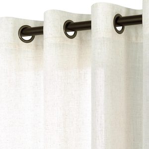 Tanglewick Linen Curtains for Living Room, Bronze Grommet, Natural
