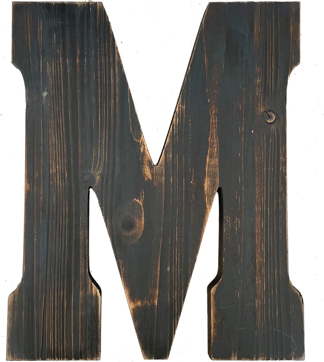 Ashenby Big Letter Wall Art for Living Room, Bathroom, Bedroom, and Home Decor, 1.8 pounds, 14"L x 11.7"W, Big M