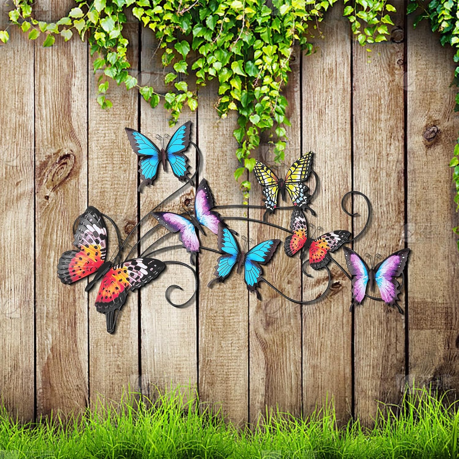 Maplewick Metal Butterflies Outdoor Decor, Indoor & Outdoor Decor, 22"×13.3", 14.77 ounces