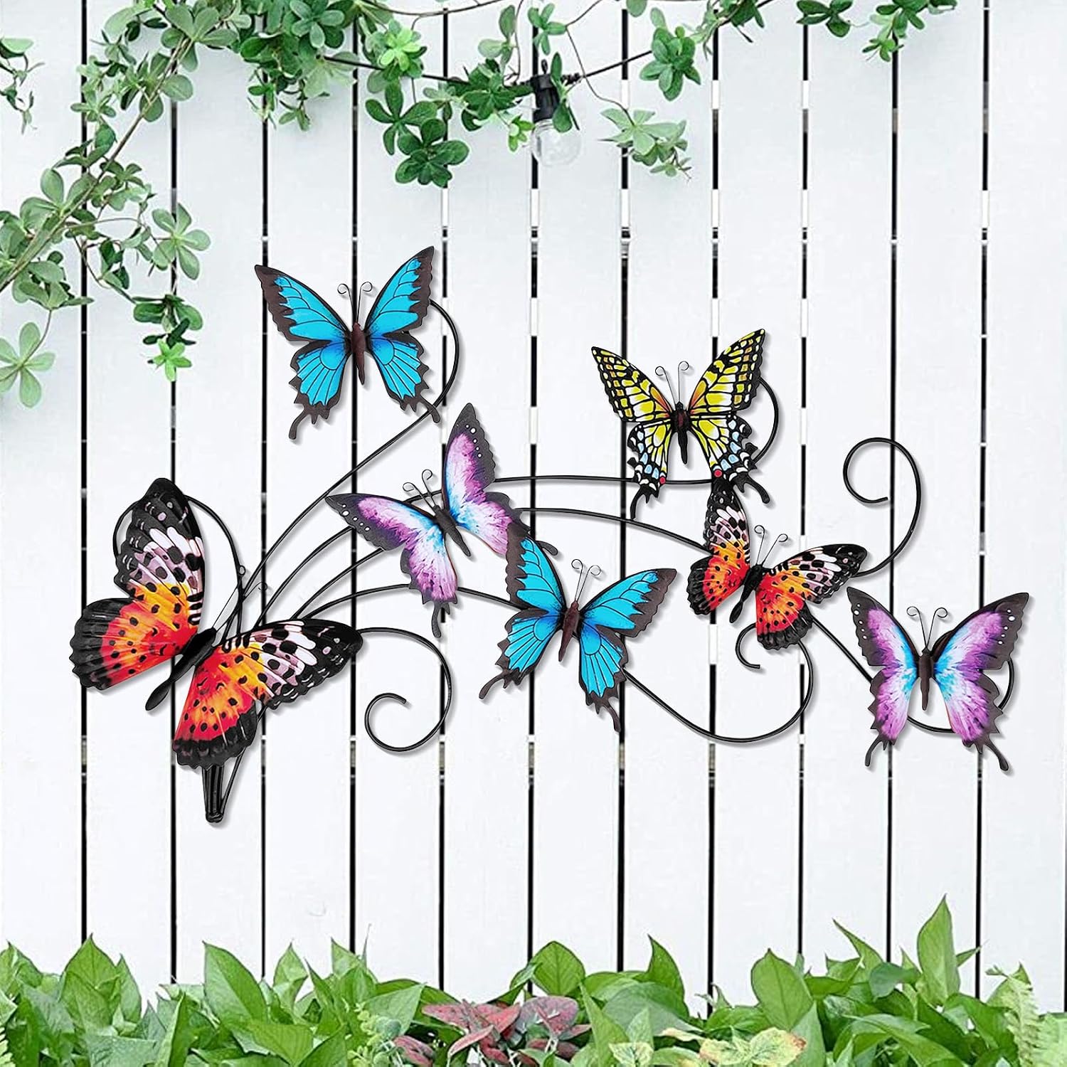Maplewick Metal Butterflies Outdoor Decor, Indoor & Outdoor Decor, 22"×13.3", 14.77 ounces