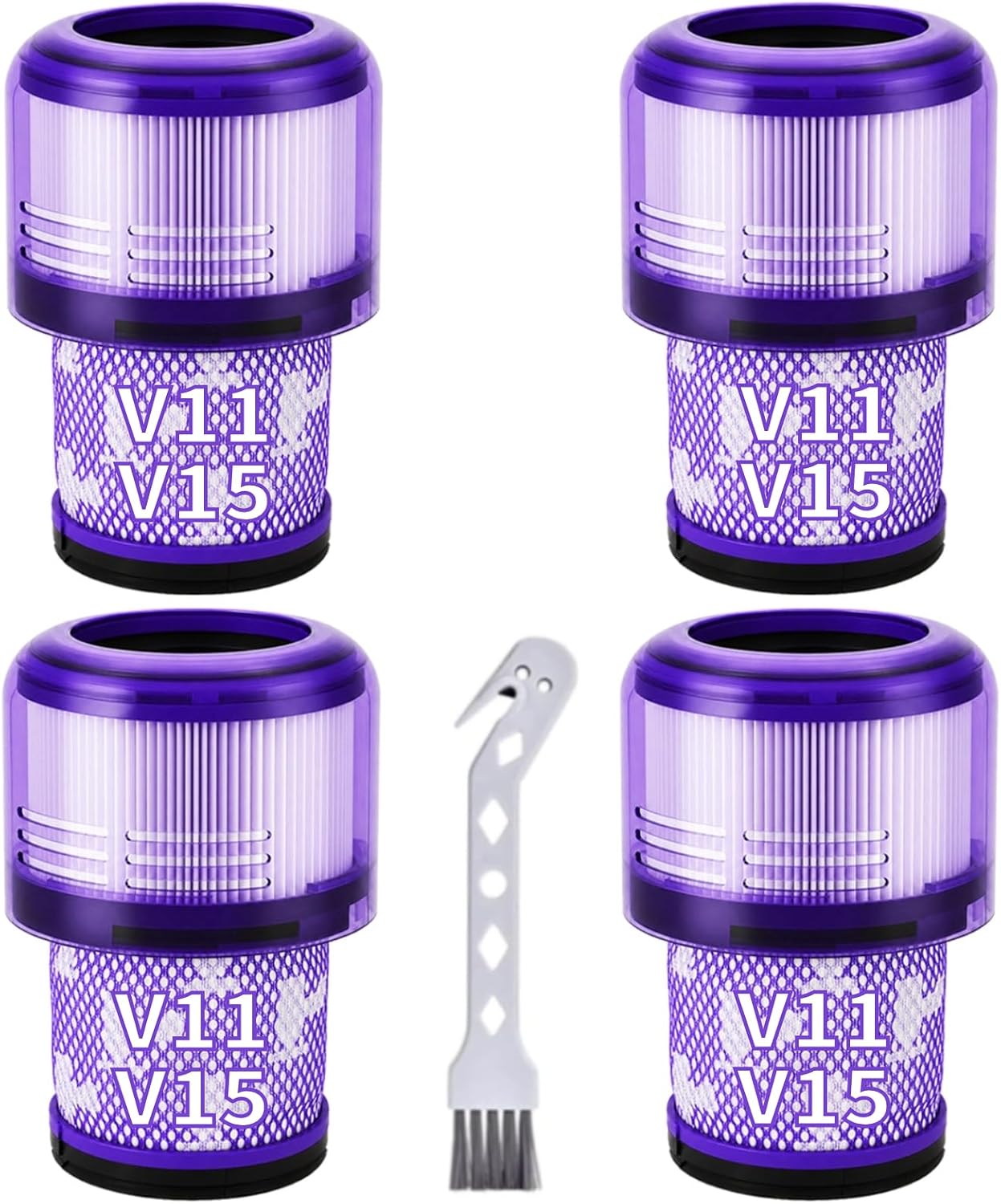 Ashenby 4 Pack V11 V15 Filter Replacement Compatible with Dyson SV14 SV15 SV17 SV22