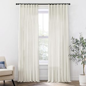 Aldernest Linen Cotton Curtains for Living Room, 2.6 pounds, Birch