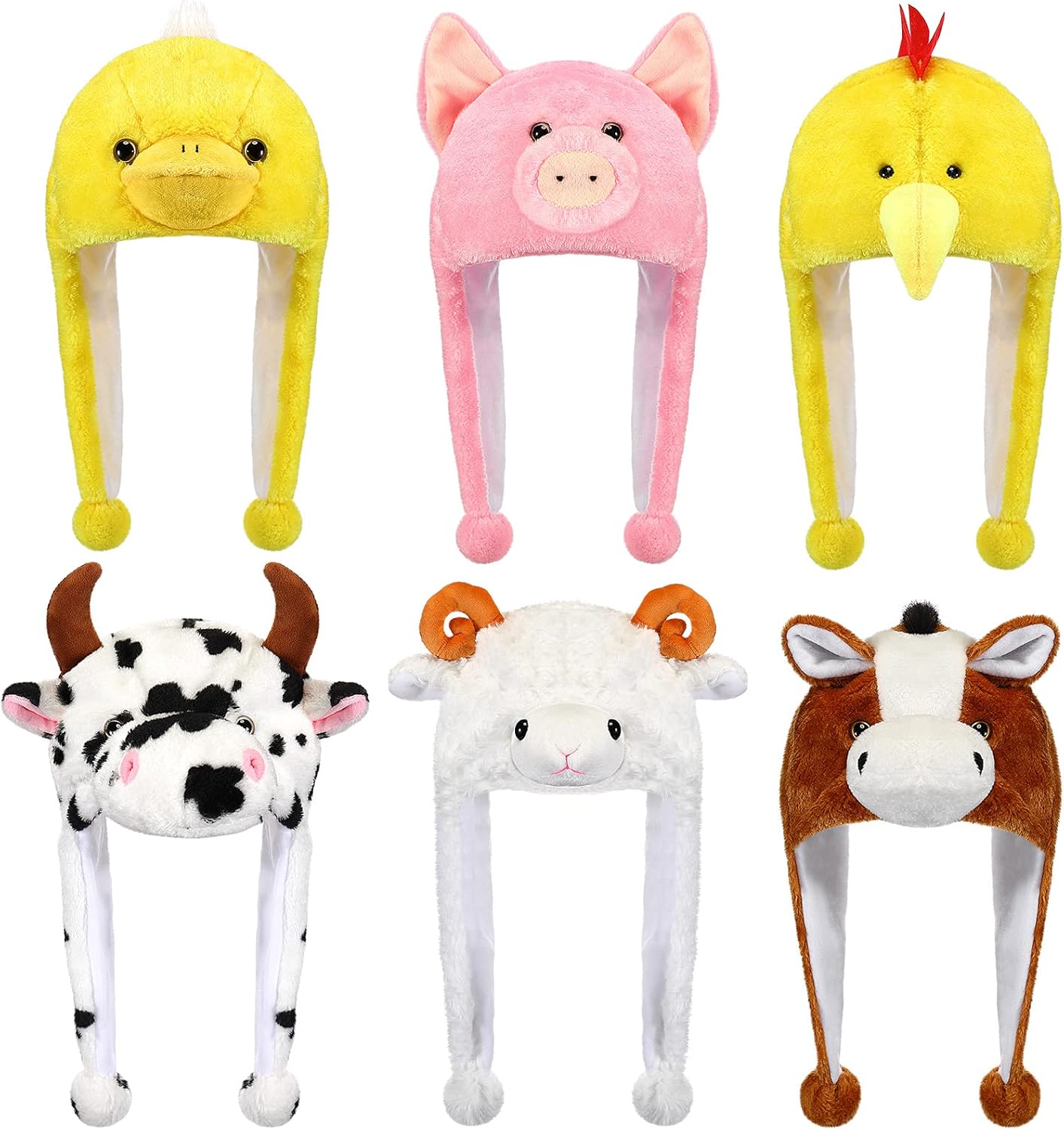 Ashenby 6 Pcs Costume Hats Funny for Theme Party Halloween Christmas