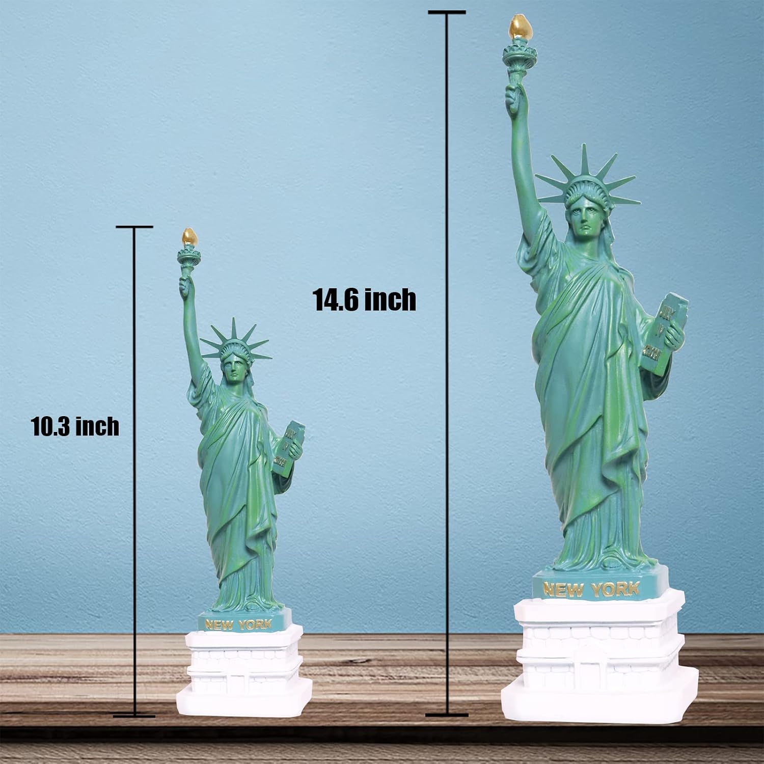 Barleyfield Statue of Liberty Figurine Decorations New York City Souvenirs Gifts, 7.04 ounces, Small