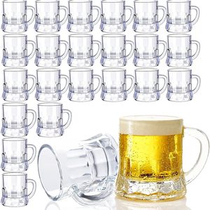 Aldernest 24 PCS Mini Beer Mug Shot Glasses, 2 Oz Plastic Mini Beer Shot Glasses Bulk, 1.17 kg, 1.7x2x2.2 inches