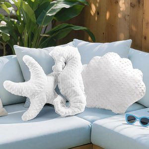 Aldernest Coastal Throw Pillows Set of 3, Starfish Shell Seahorse Pillows, 1.11 kg