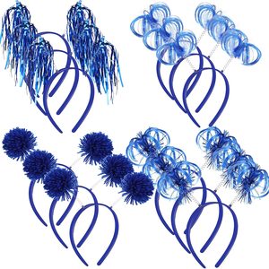 Barleyfield 12 Pcs Halloween Pom Headbands Spirit Party Hat