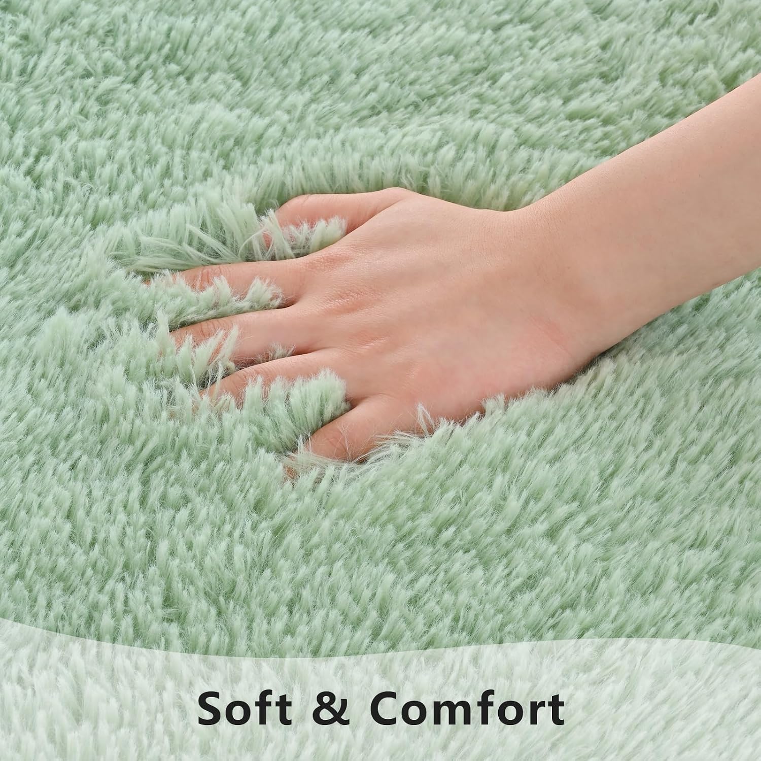 Aldernest Sage Green Runner Area Rugs for Bedroom Living Room, 2' X 6' (Rectangular), A-sage-green