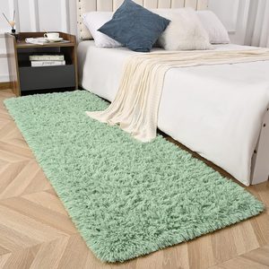 Aldernest Sage Green Runner Area Rugs for Bedroom Living Room, 2' X 6' (Rectangular), A-sage-green