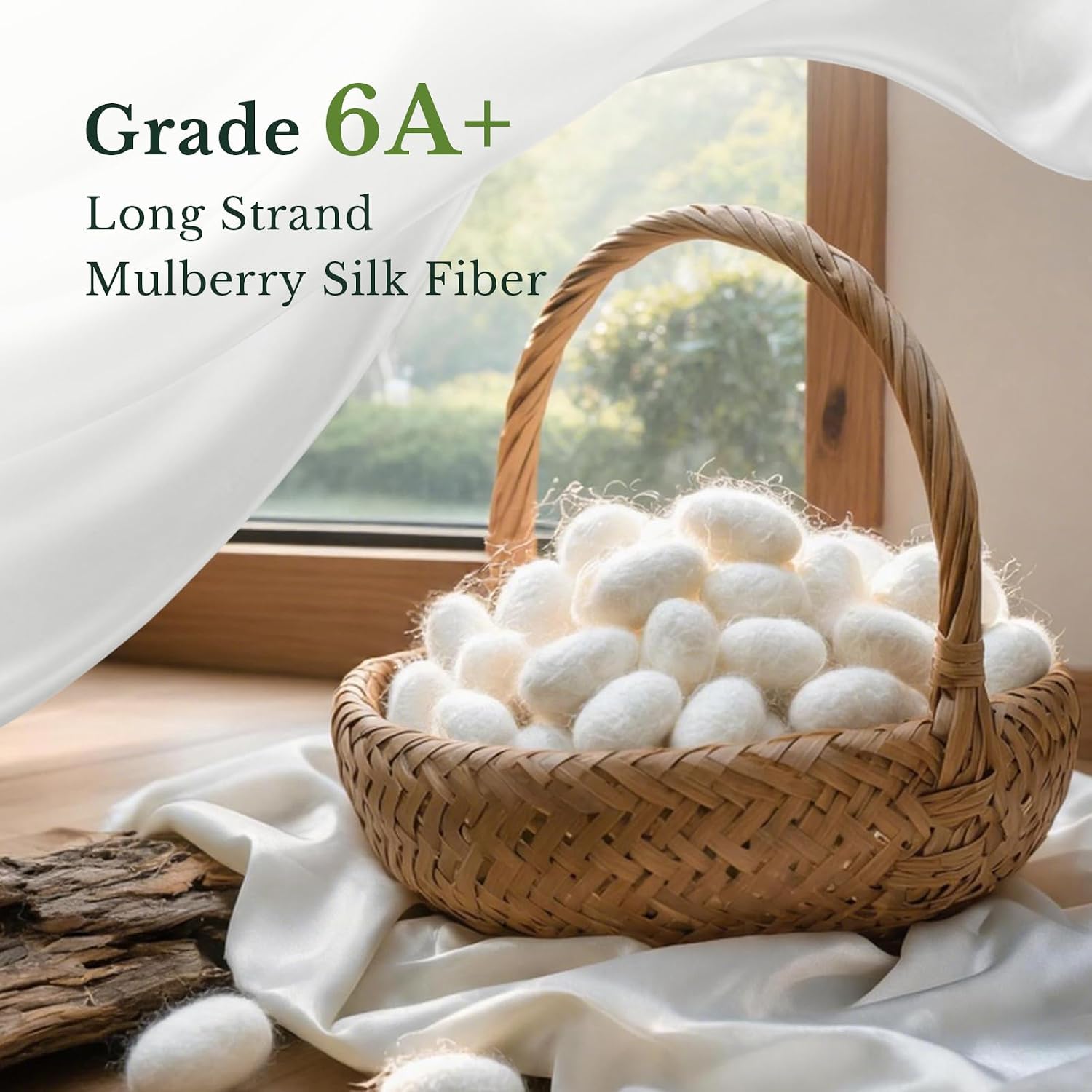 Aldernest 100% Mulberry Silk Pillowcase Set, 2 Pcs | Standard, Pearl White, Standard(20"x26")