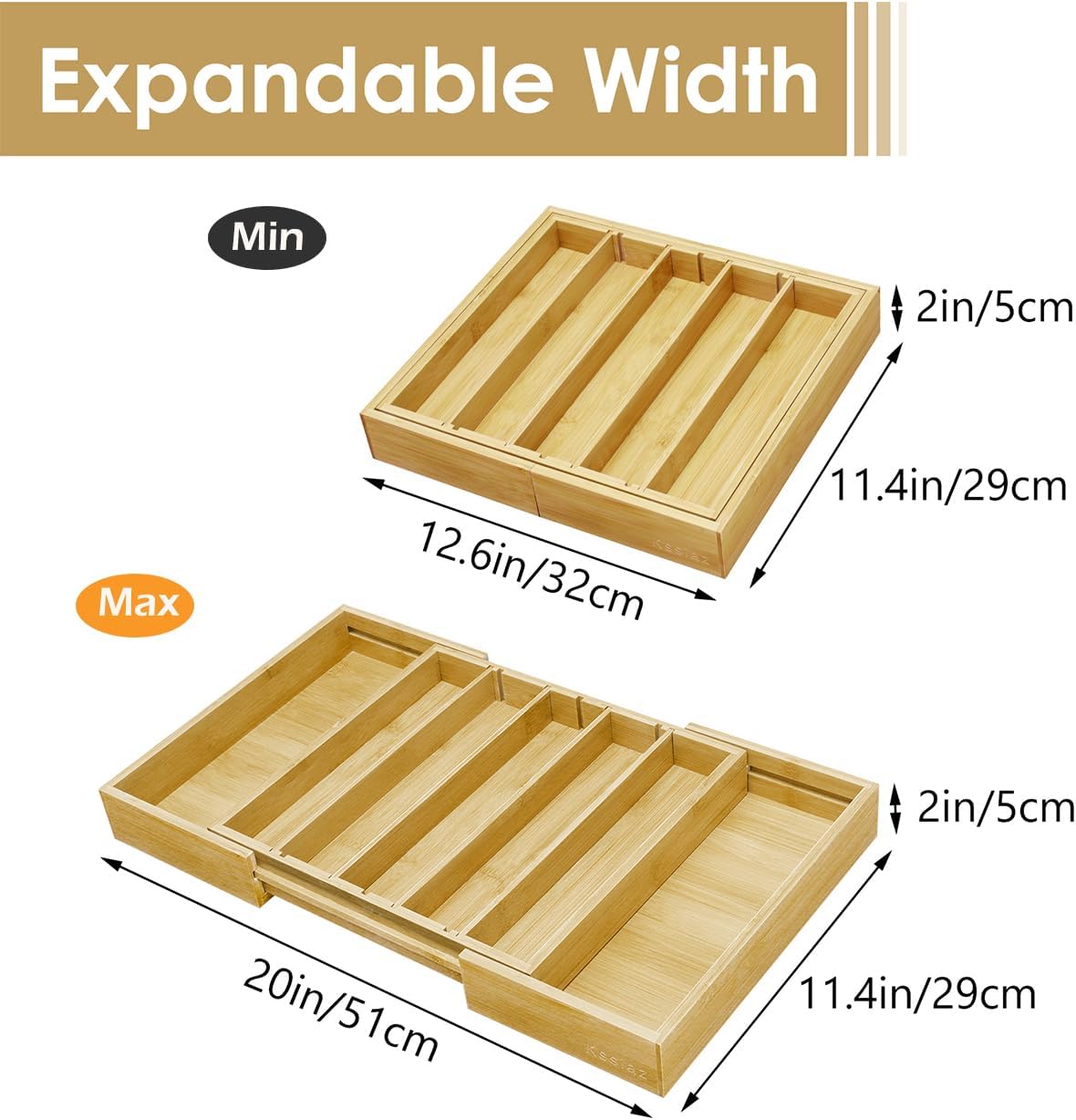 Aldernest Coffee Pod Holder Drawer, Bamboo K Cup Holder Compatible with Nespresso Vertuo Capsules