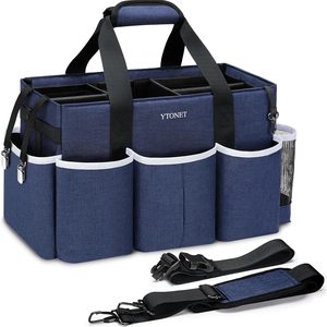 Aldernest Wearable Cleaning Caddy Bag, Large Cleaning Supplies Organizer, Blue, 16 ounces