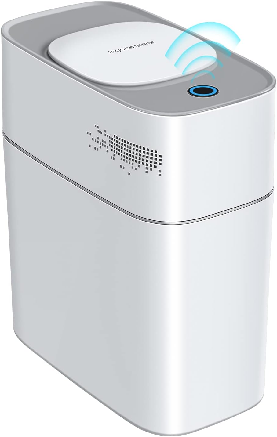 Aldernest Bathroom Trash Can with Lid Automatic Garbage Can, 2.5 pounds, white