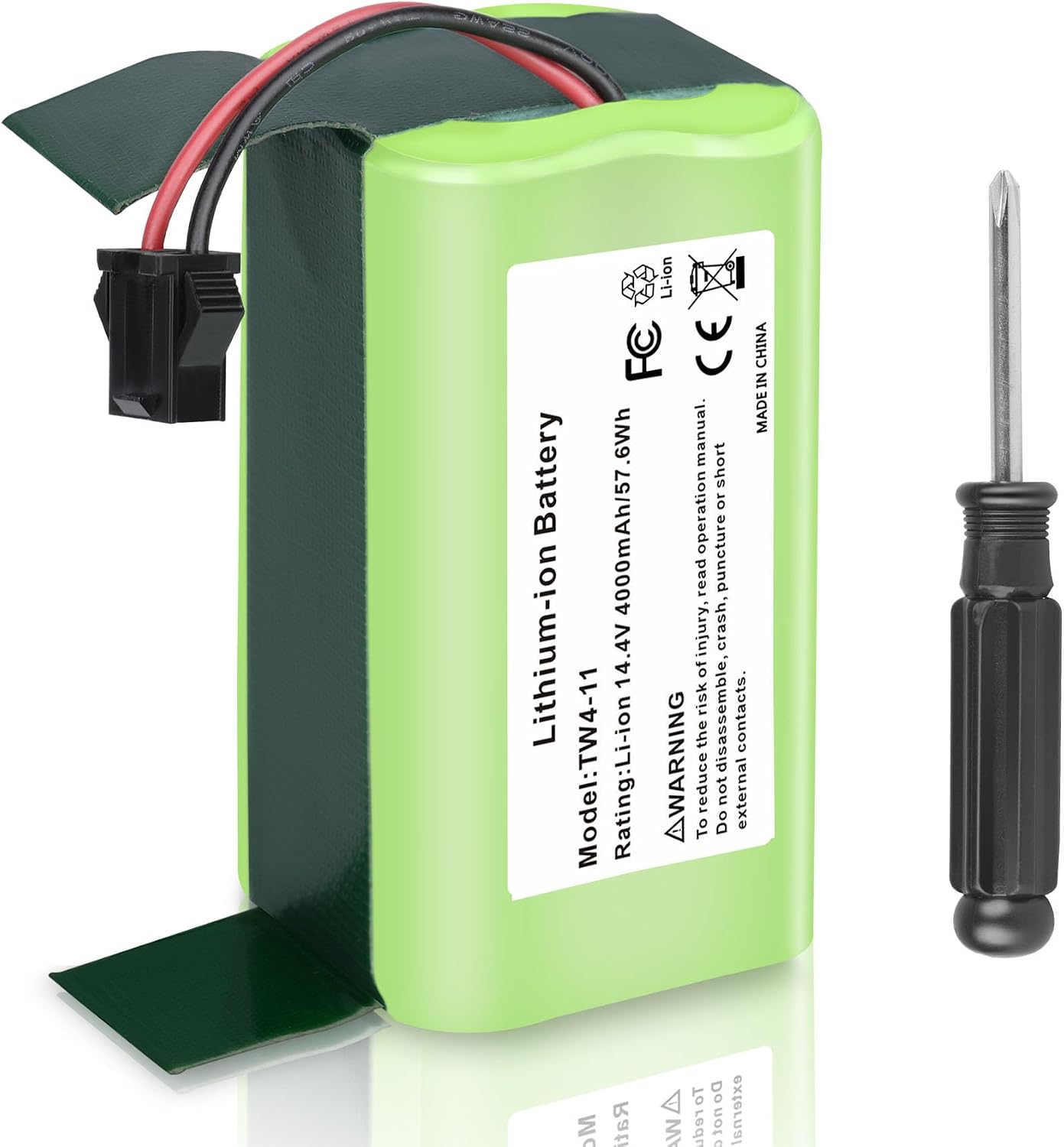 CozyWick 4000mAh 14.4V Replacement Battery for Eufy, Ecovacs Deebot Robot Vacuum