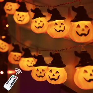 Oakmere Halloween Lights Pumpkin String Light 20 LED 16.4ft Battery Operated, 0.27 kg, Orange