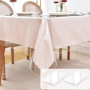 Aldernest Waterproof Clear Table Cover Protector 2 Pcs 60x84, 0.97 kg