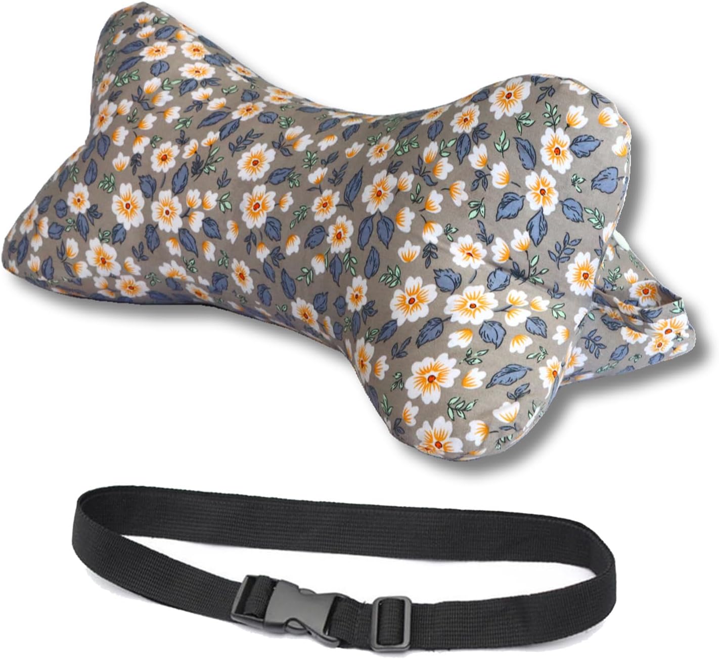 Aldernest Neck & Cervical Pillows Dog Bone Shaped Travel Neck Pillows With Washable Removable Cover Have Loops On Either End For Car Bus Truck Driving