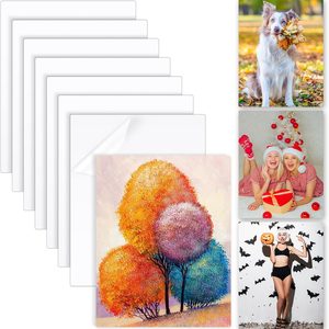Aldernest 8 Pcs Sublimation Metal Photo Blanks 11 x 14'' Aluminum DIY Sign, White