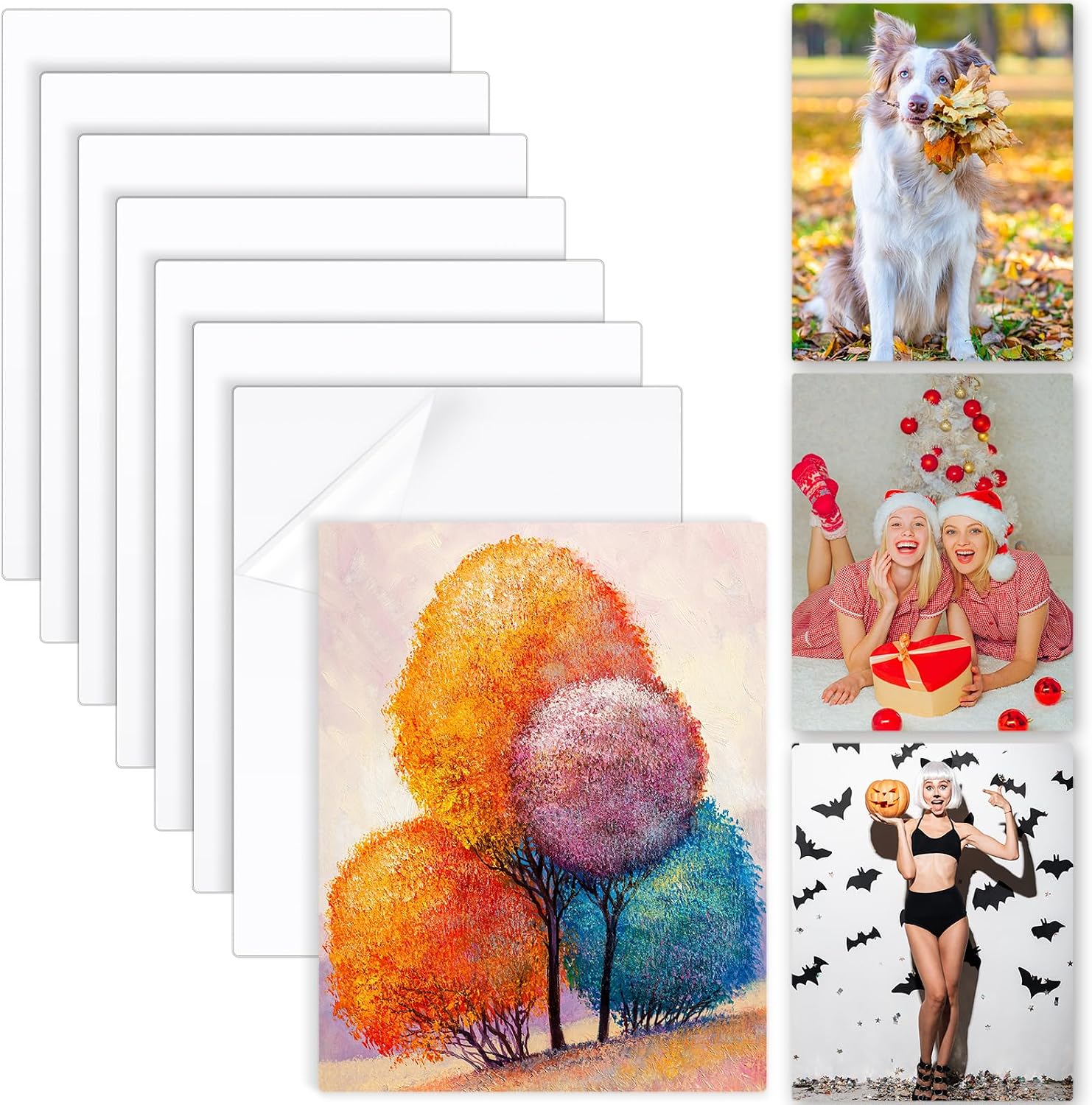 Aldernest 8 Pcs Sublimation Metal Photo Blanks 11 x 14'' Aluminum DIY Sign, White