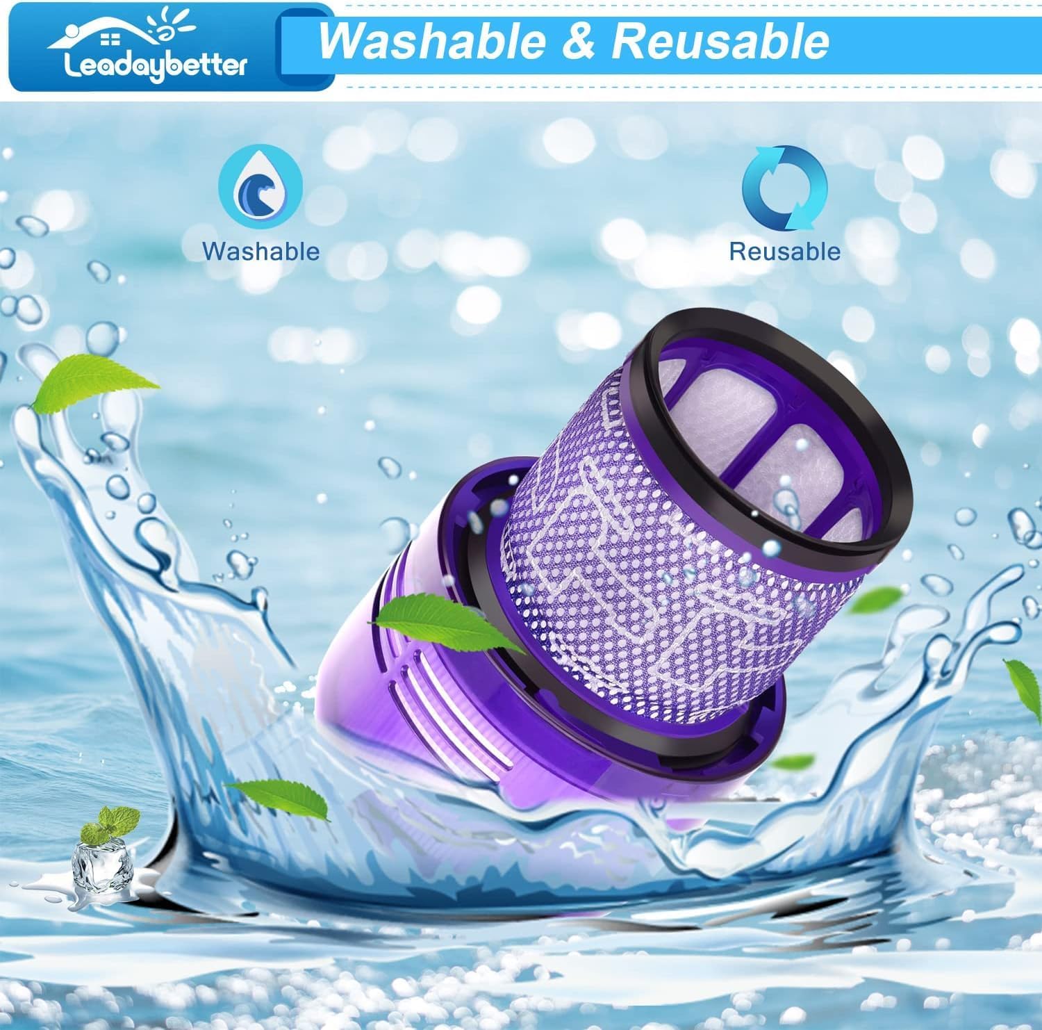 Aldernest Filter Replacement for Dyson V11 V15 SV14 SV15 SV17 SV28, 3.52 ounces
