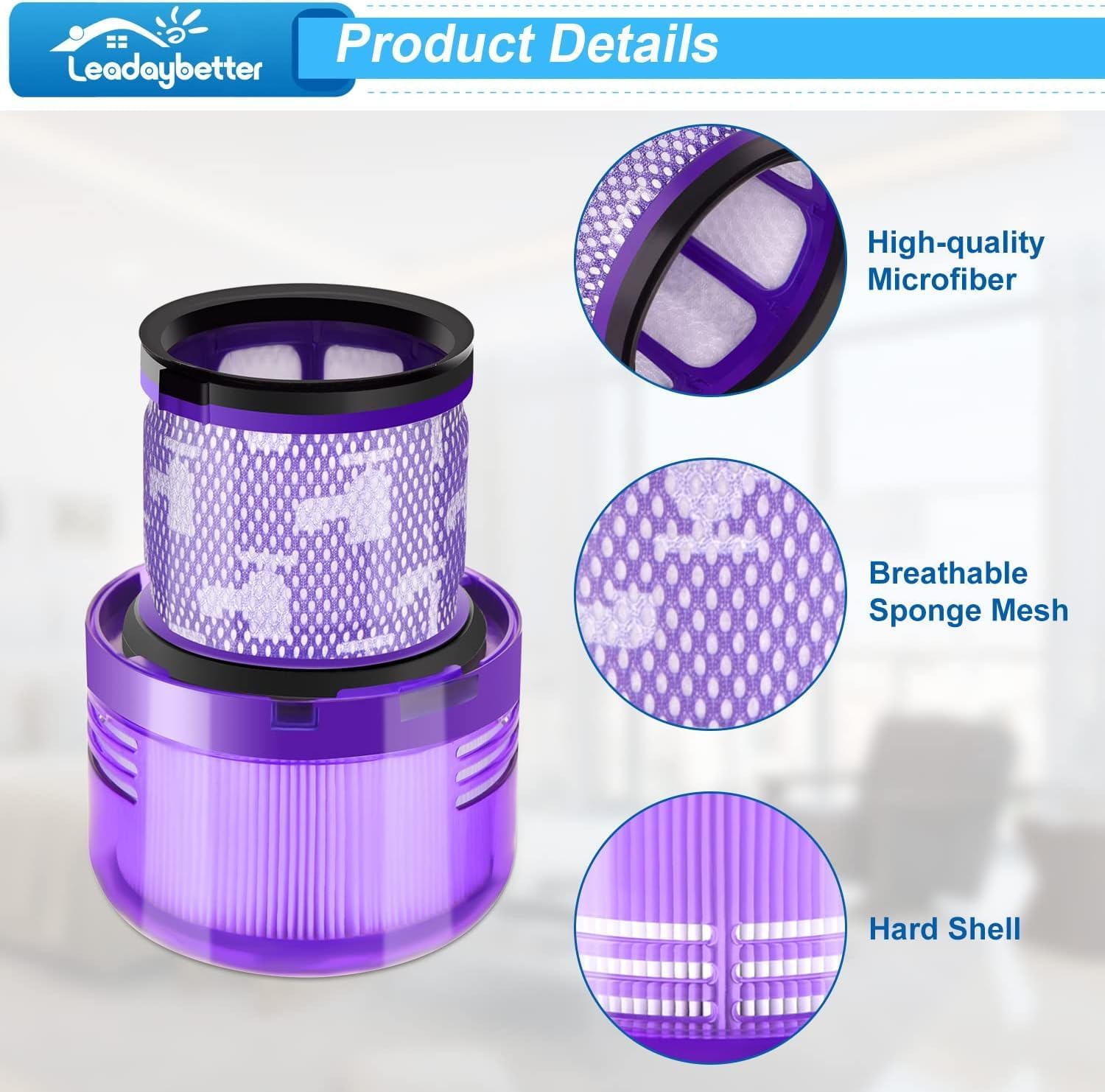 Aldernest Filter Replacement for Dyson V11 V15 SV14 SV15 SV17 SV28, 3.52 ounces
