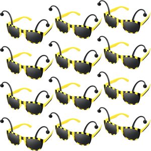 KitchNova 12 Pcs Halloween Bee Glasses Costume Honey Bee Costume, 0.35 kg, Black